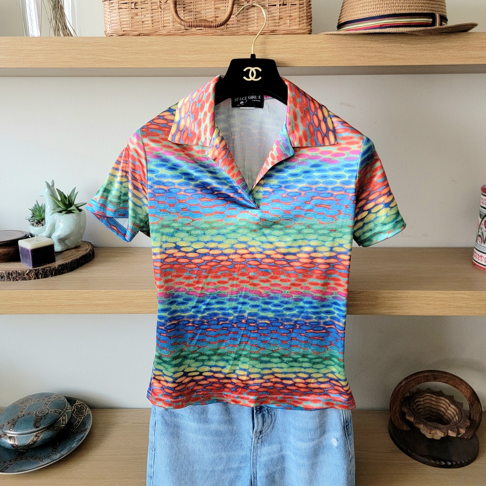 Vintage y2k retro polo shirt top